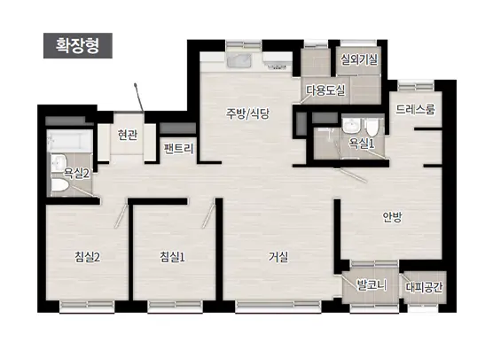 전용면적 59B타입 평면도